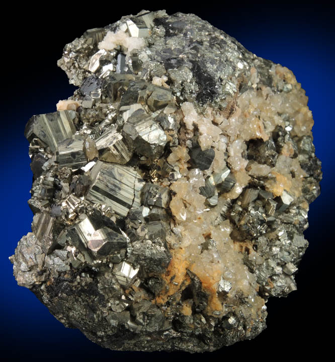 Apophyllite on Arsenopyrite from San Martín, Sombrerete, Zacatecas, Mexico