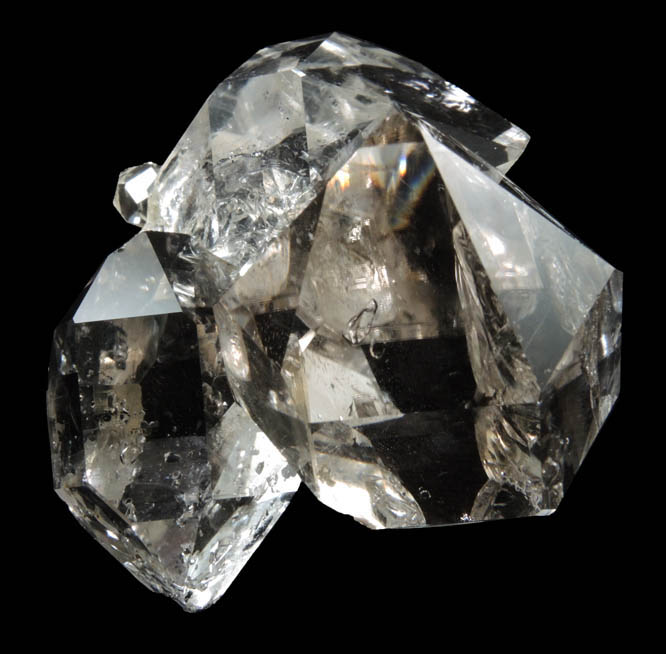 Quartz var. Herkimer Diamond cluster from Herkimer Diamond Development Mine, Middleville, Herkimer County, New York