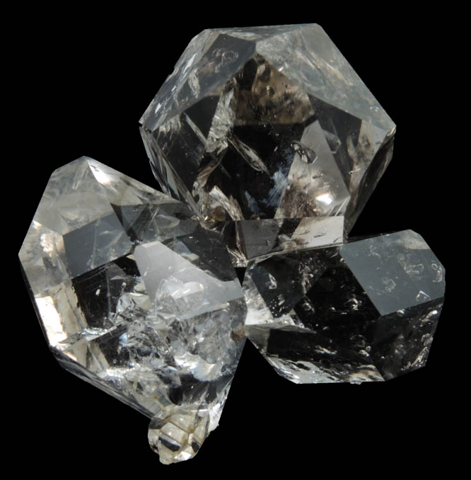 Quartz var. Herkimer Diamond cluster from Herkimer Diamond Development Mine, Middleville, Herkimer County, New York