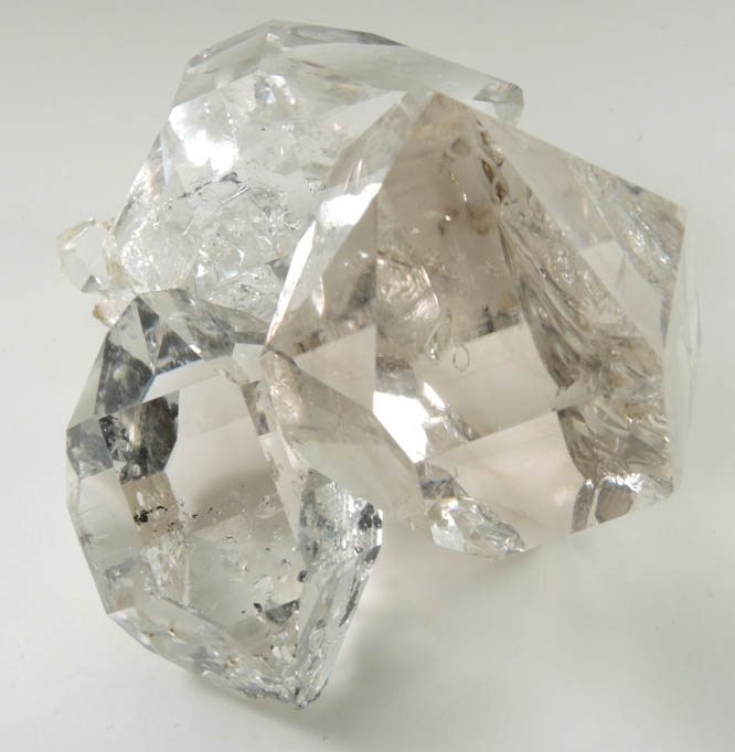 Quartz var. Herkimer Diamond cluster from Herkimer Diamond Development Mine, Middleville, Herkimer County, New York