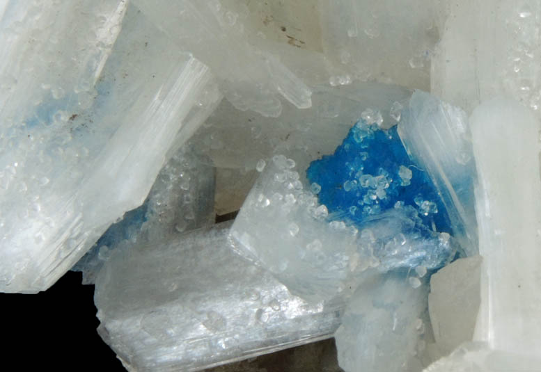 Cavansite on Stilbite-Ca from Dhoot Quarry, Wagholi, Maharashtra, India