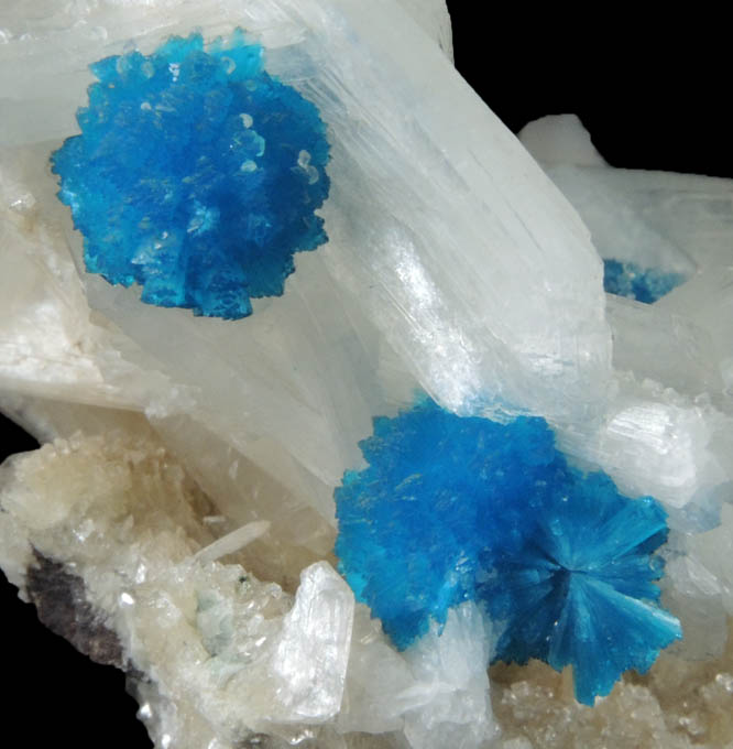 Cavansite on Stilbite-Ca from Dhoot Quarry, Wagholi, Maharashtra, India