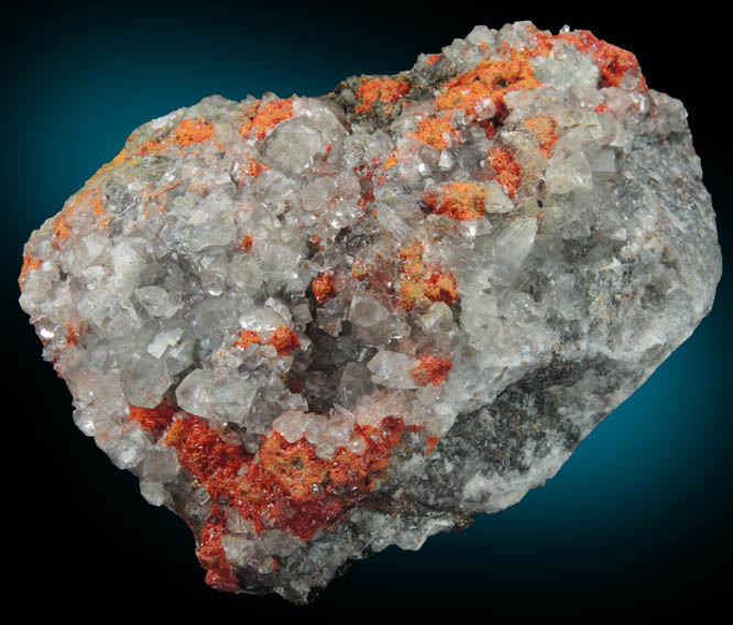 Realgar and Calcite from Manhattan Mine, Nye County, Nevada