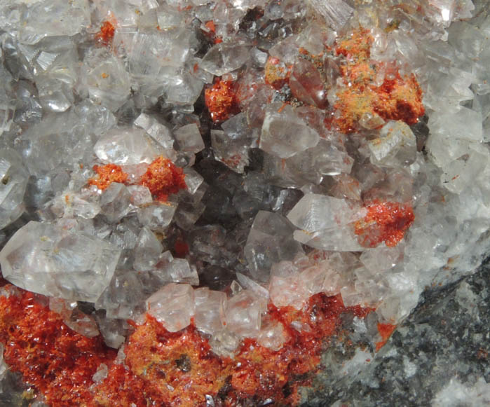 Realgar and Calcite from Manhattan Mine, Nye County, Nevada