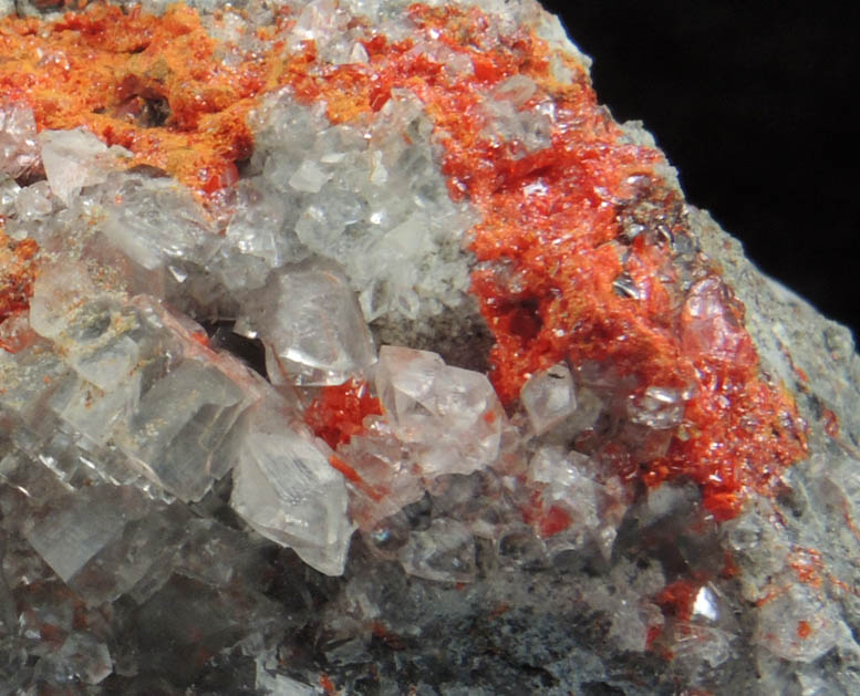 Realgar and Calcite from Manhattan Mine, Nye County, Nevada