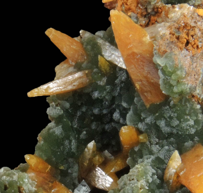 Wulfenite with Mimetite from Mina Ojuela, San Juan Poniente Vein, Level 6, Mapimi, Durango, Mexico