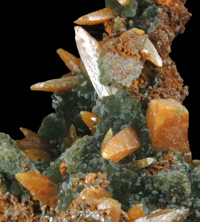 Wulfenite with Mimetite from Mina Ojuela, San Juan Poniente Vein, Level 6, Mapimi, Durango, Mexico