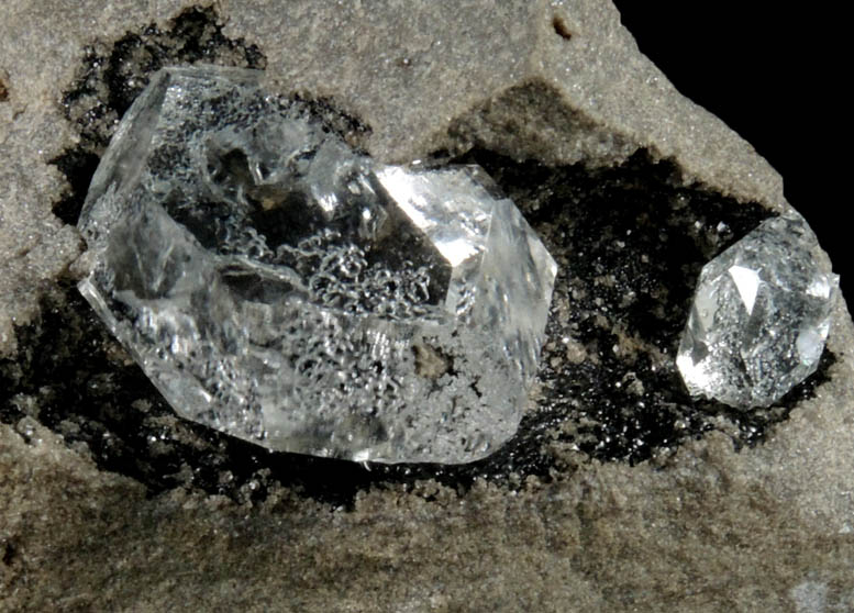 Quartz var. Herkimer Diamond in dolostone cavity from Ace of Diamonds Mine, Middleville, Herkimer County, New York