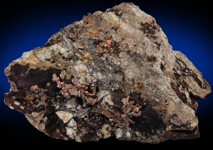 Copper crystals in Quartz from Bisbee, Warren District, Cochise County, Arizona