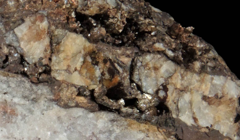 Copper crystals in Quartz from Bisbee, Warren District, Cochise County, Arizona