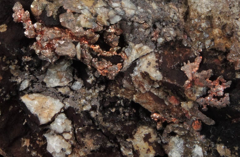 Copper crystals in Quartz from Bisbee, Warren District, Cochise County, Arizona