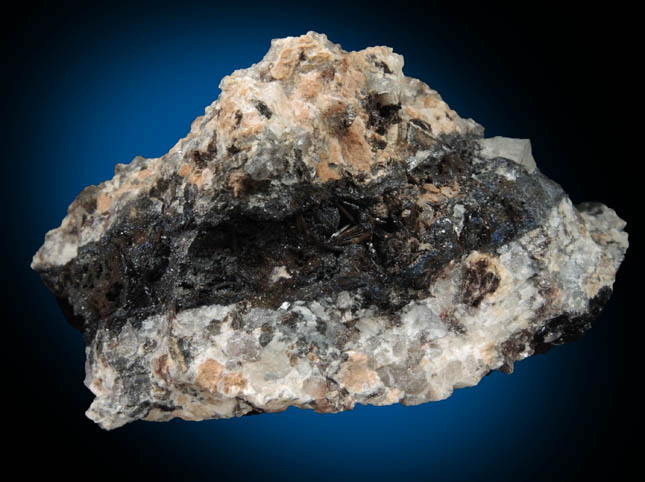 Braunite on Pyrolusite from Gremmelsbach, near Triberg, Schwarzwald, Baden-Wrttemberg, Germany