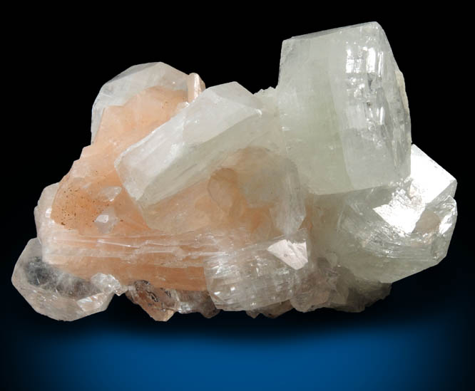 Apophyllite on Stilbite from Pune District, Maharashtra, India