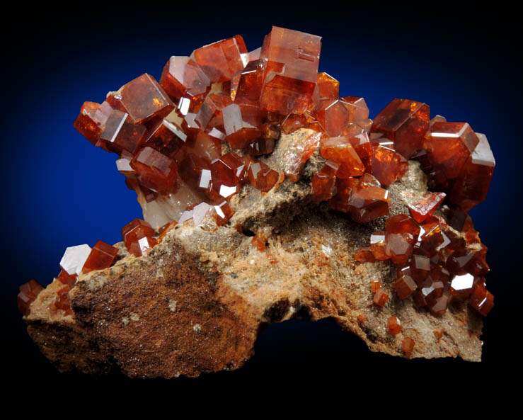 Vanadinite with Barite from Mibladen, Haute Moulouya Basin, Zeida-Aouli-Mibladen belt, Midelt Province, Morocco