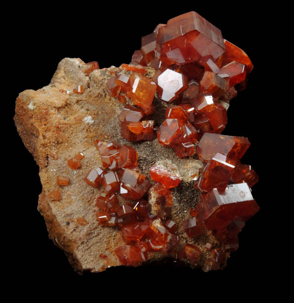Vanadinite with Barite from Mibladen, Haute Moulouya Basin, Zeida-Aouli-Mibladen belt, Midelt Province, Morocco