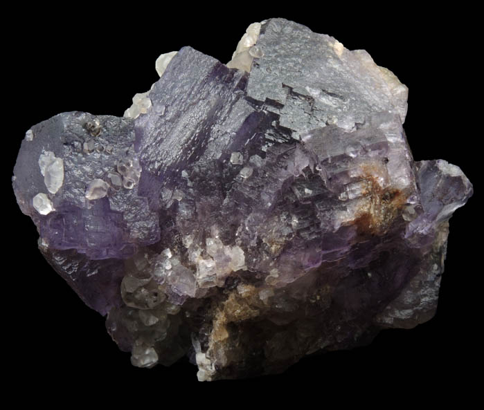 Fluorite with Calcite from Denton Mine, Harris Creek District, Hardin County, Illinois