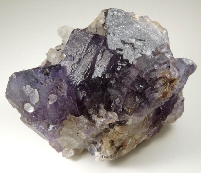 Fluorite with Calcite from Denton Mine, Harris Creek District, Hardin County, Illinois