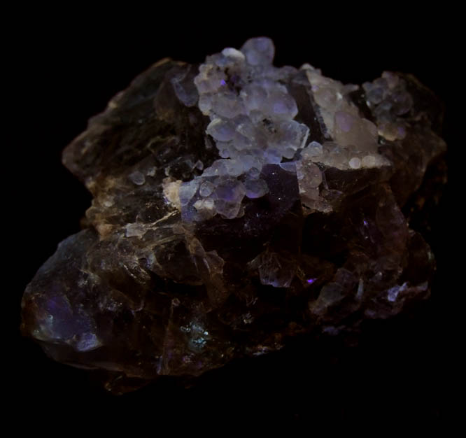 Fluorite with Calcite from Denton Mine, Harris Creek District, Hardin County, Illinois