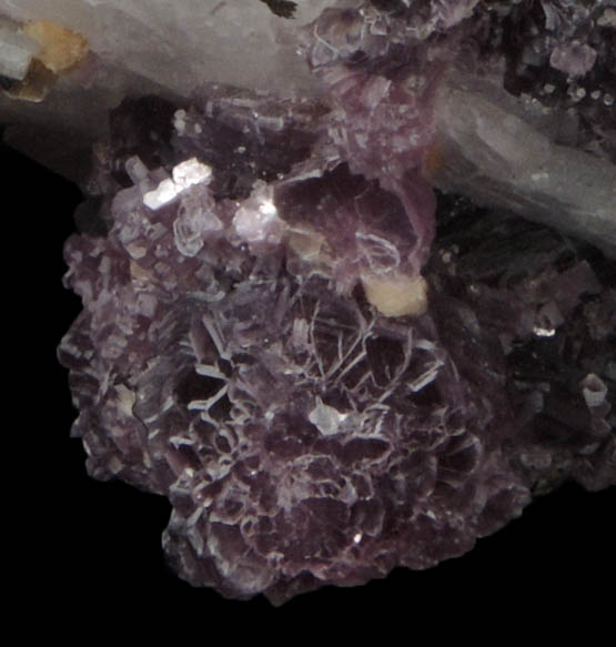 Lepidolite on Albite var. Cleavelandite with Elbaite Tourmaline from Pederneira Mine, Sao Jose da Safira, Minas Gerais, Brazil