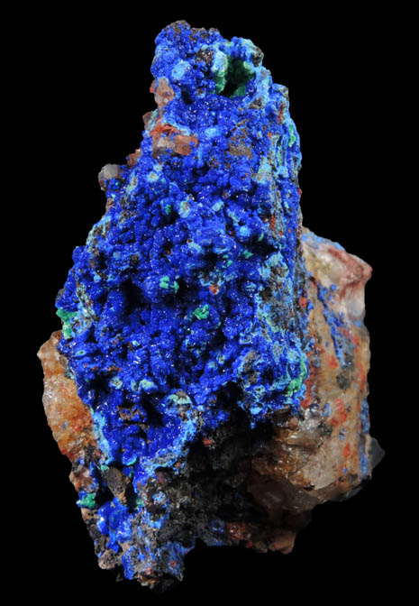 Azurite with Malachite from M'Ssici, Tinghir, Souss-Massa-Dra, Morocco