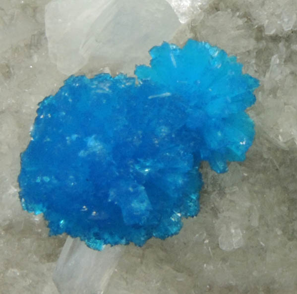 Cavansite on Stilbite-Ca from Wagholi Quarry, Maharashtra, India