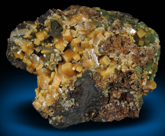 Wulfenite with Mimetite from Mina Ojuela, San Juan Poniente Vein, Level 6, Mapimi, Durango, Mexico