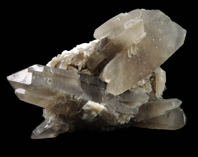 Quartz var. Smoky on Albite from North Moat Mountain, Bartlett, Carroll County, New Hampshire