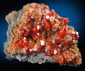 Vanadinite with Calcite from North Geronimo Mine, La Paz County, Arizona