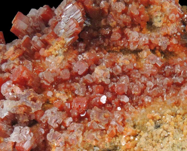 Vanadinite with Calcite from North Geronimo Mine, La Paz County, Arizona