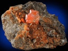 Wulfenite and Vanadinite on Calcite from Red Cloud Mine, Silver District, La Paz County, Arizona