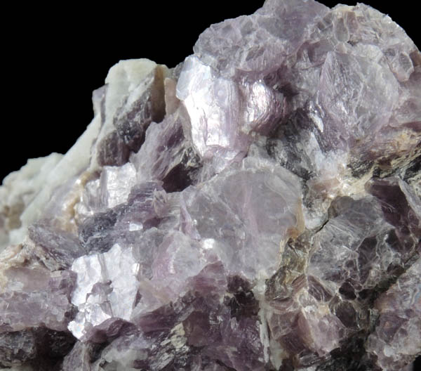 Lepidolite with Albite var. Cleavelandite from Dunton Quarry, Plumbago Mountain, Hall's Ridge, Newry, Oxford County, Maine