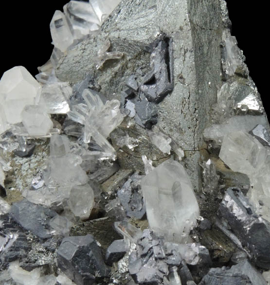 Tetrahedrite, Quartz, Galena from Casapalca District, Huarochiri Province, Lima Department, Peru