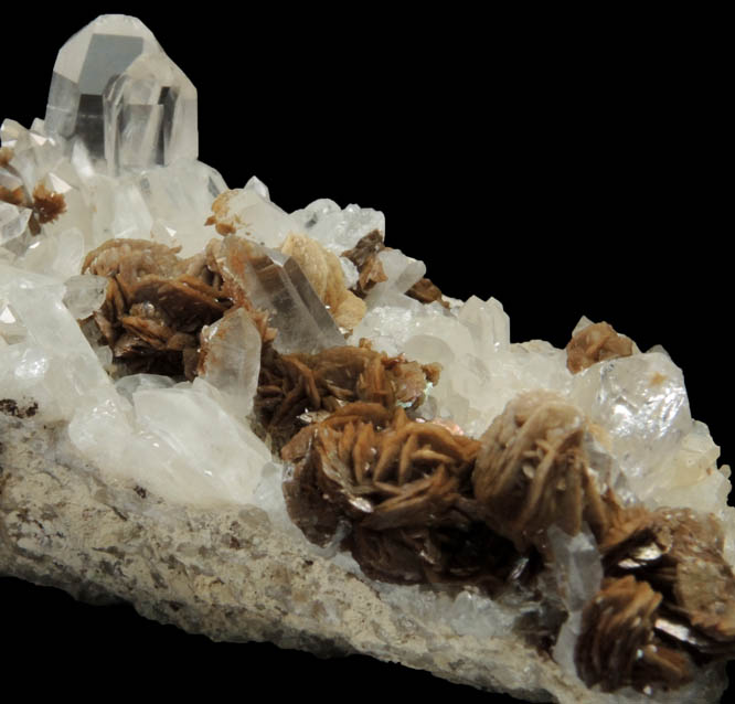 Quartz with Siderite from Patch Mine, Central City, Gilpin County, Colorado