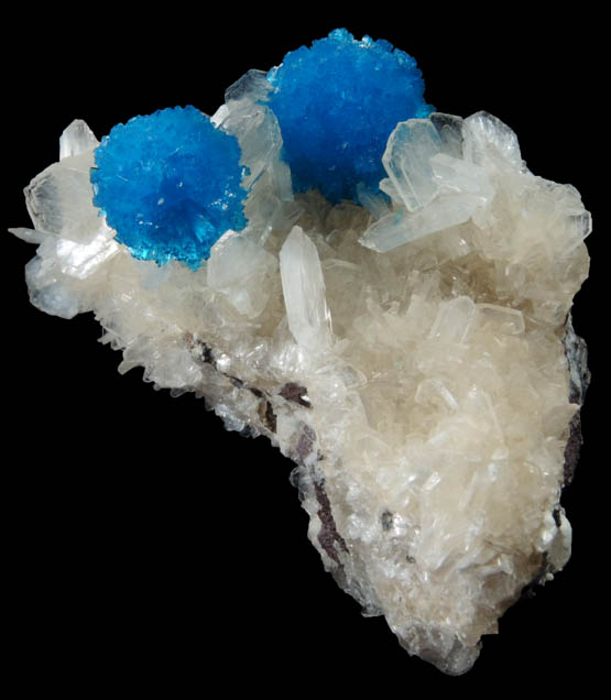 Cavansite on Stilbite-Ca from Dhoot Quarry, Wagholi, Maharashtra, India