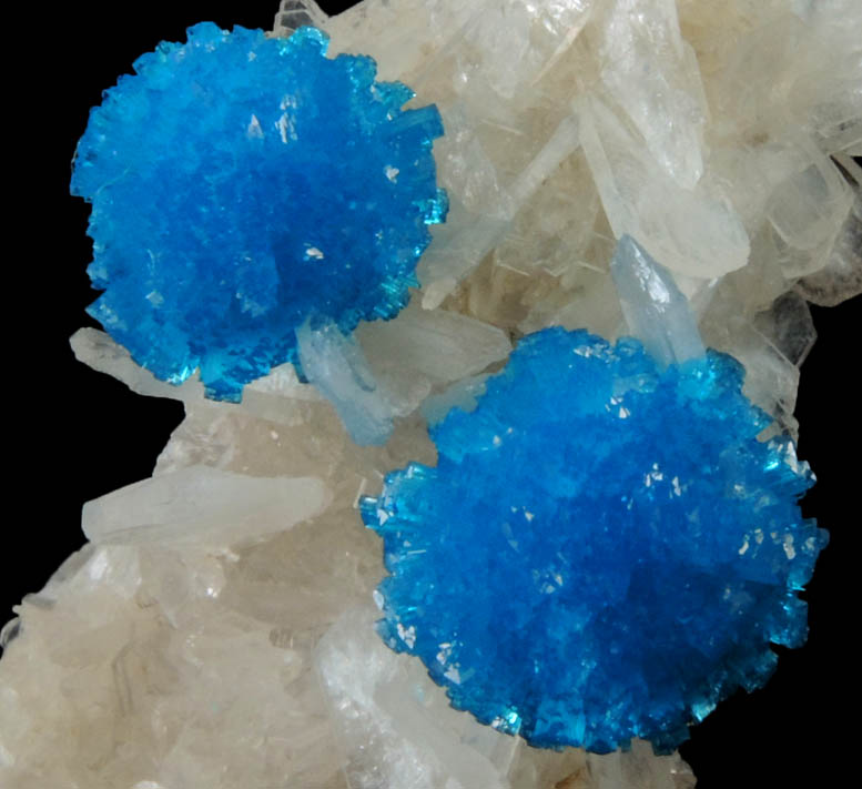 Cavansite on Stilbite-Ca from Dhoot Quarry, Wagholi, Maharashtra, India