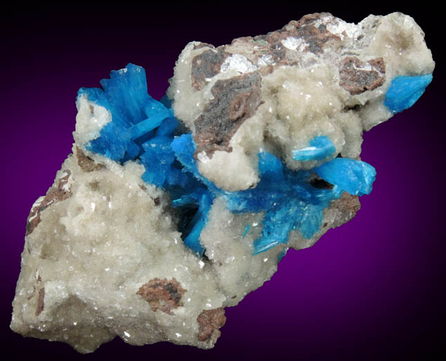 Cavansite on Stilbite-Ca from Wagholi Quarry, Maharashtra, India