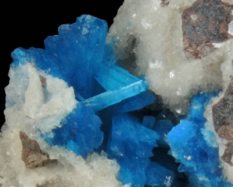 Cavansite on Stilbite-Ca from Wagholi Quarry, Maharashtra, India