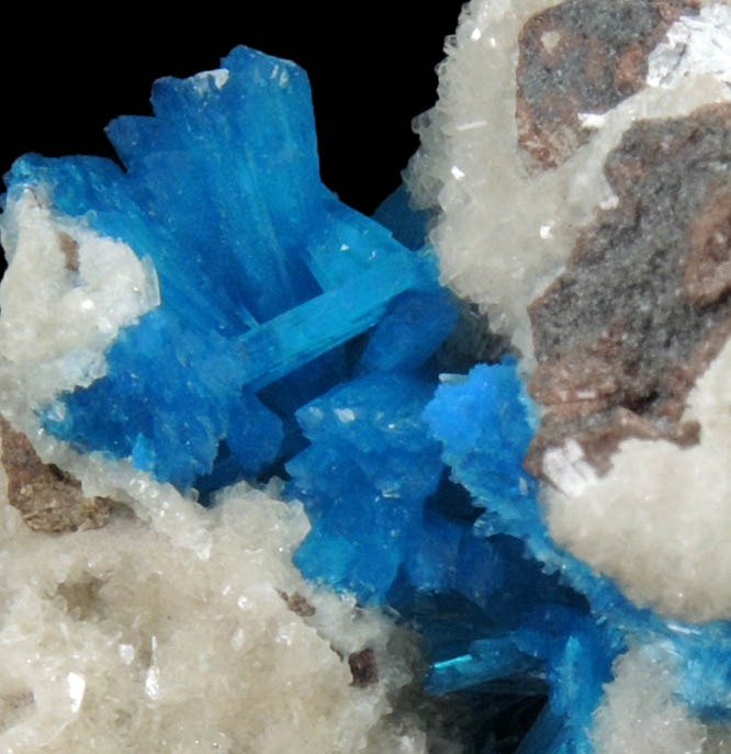 Cavansite on Stilbite-Ca from Wagholi Quarry, Maharashtra, India