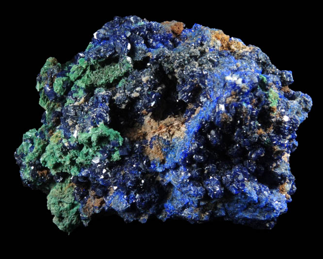 Azurite and Malachite from Concepcin del Oro, Zacatecas, Mexico