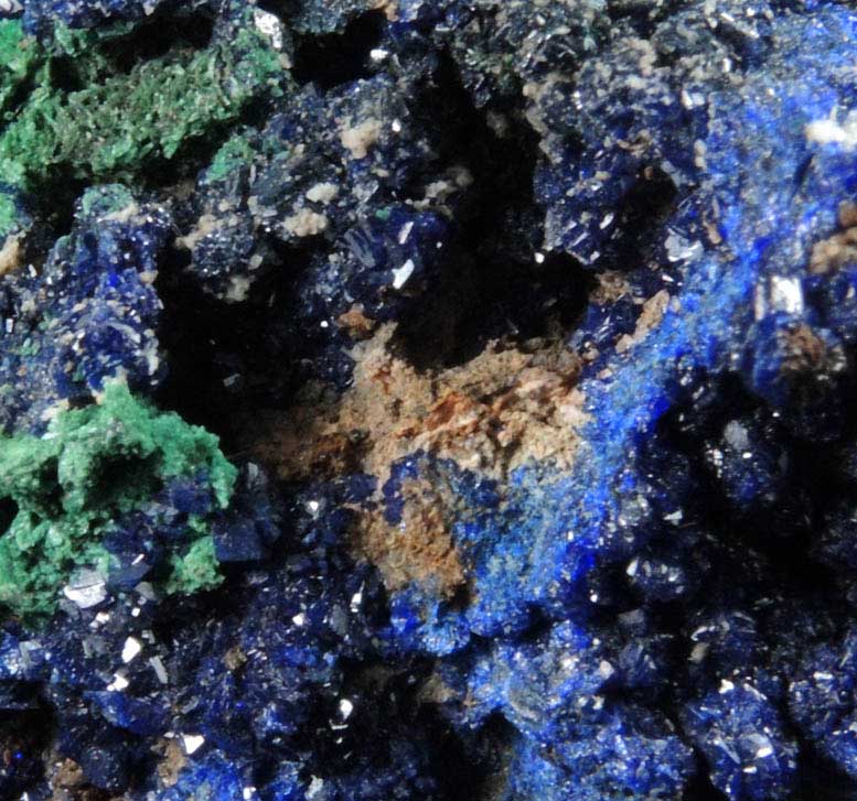 Azurite and Malachite from Concepcin del Oro, Zacatecas, Mexico