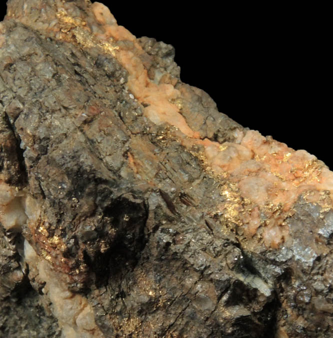 Gold with Arsenopyrite in Quartz from Colorado Quartz Mine, Mariposa County, California