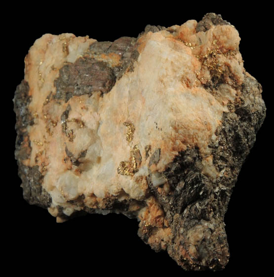Gold with Arsenopyrite in Quartz from Colorado Quartz Mine, Mariposa County, California