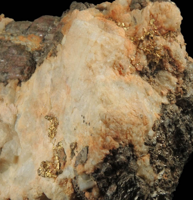 Gold with Arsenopyrite in Quartz from Colorado Quartz Mine, Mariposa County, California