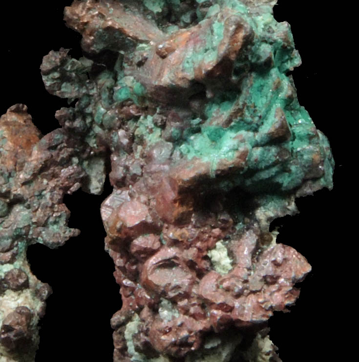 Copper coated with Chrysocolla-Malachite from Bisbee, Warren District, Cochise County, Arizona