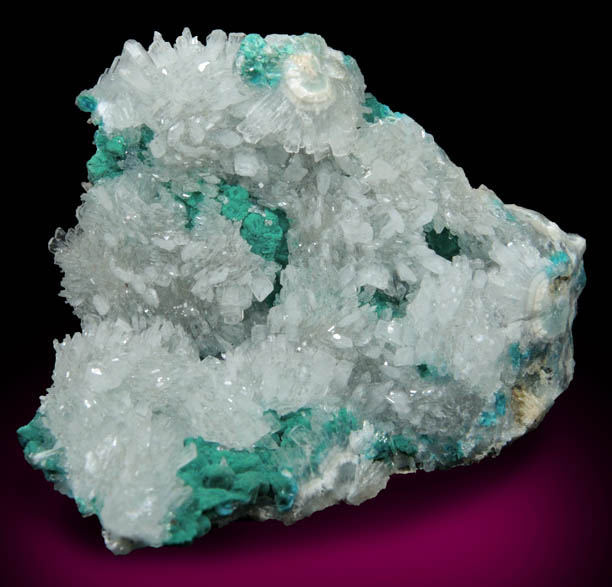 Hemimorphite with Rosasite from 79 Mine, Banner District, near Hayden, Gila County, Arizona