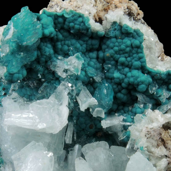 Rosasite with Hemimorphite from 79 Mine, Banner District, near Hayden, Gila County, Arizona