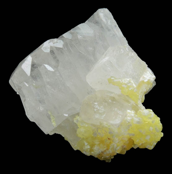Celestine with Sulfur from Agrigento District (Girgenti), Sicily, Italy