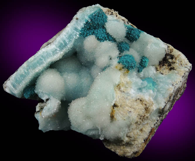 Hemimorphite with Chrysocolla from 79 Mine, Banner District, near Hayden, Gila County, Arizona