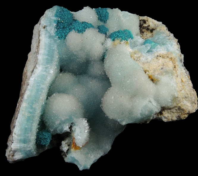 Hemimorphite with Chrysocolla from 79 Mine, Banner District, near Hayden, Gila County, Arizona