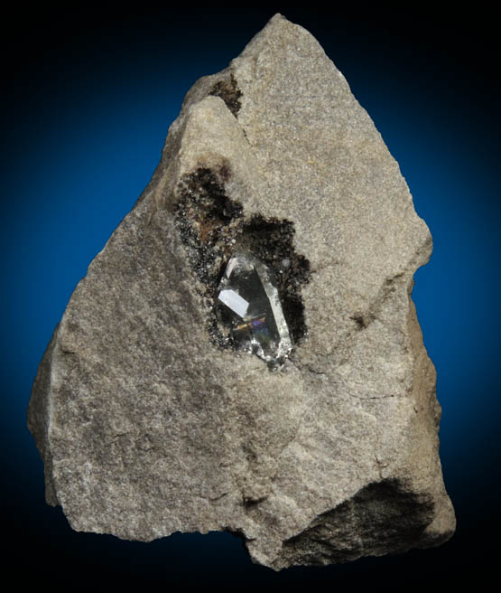 Quartz var. Herkimer Diamond in dolostone cavity from Ace of Diamonds Mine, Middleville, Herkimer County, New York